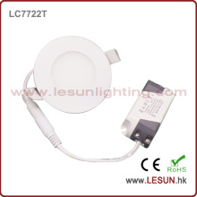 Luzes de painel redondas ultra magros do diodo emissor de luz de 3W 2835SMD / luz lisa LC7722t